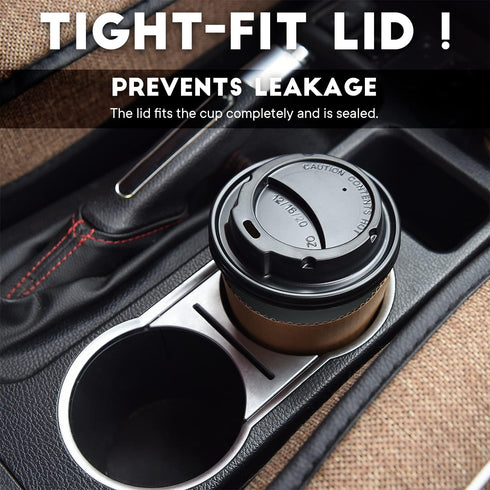 SPRINGPACK 100 Pack 12 oz 100% - Disposable Coffee Cups To Go with Lids Sleeves and Straws Biodegradable & Compostable