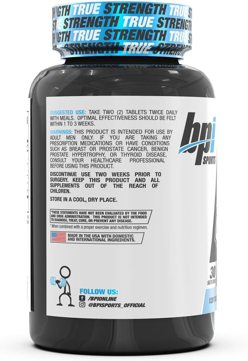 BPI Sports Best Test, Testosterone Booster for Men, 30 Servings, Muscle Recovery & Energy Support