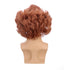 Short Orange Brown Synthetic Wig for Halloween Cosplay Party, Heat Resistant with Wig Cap