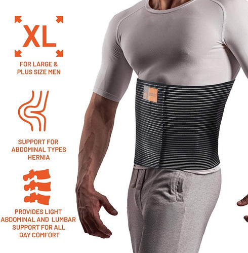 Everyday Medical Plus Size Umbilical Hernia Support Belt - Pain Relief for Hernias, L/XL