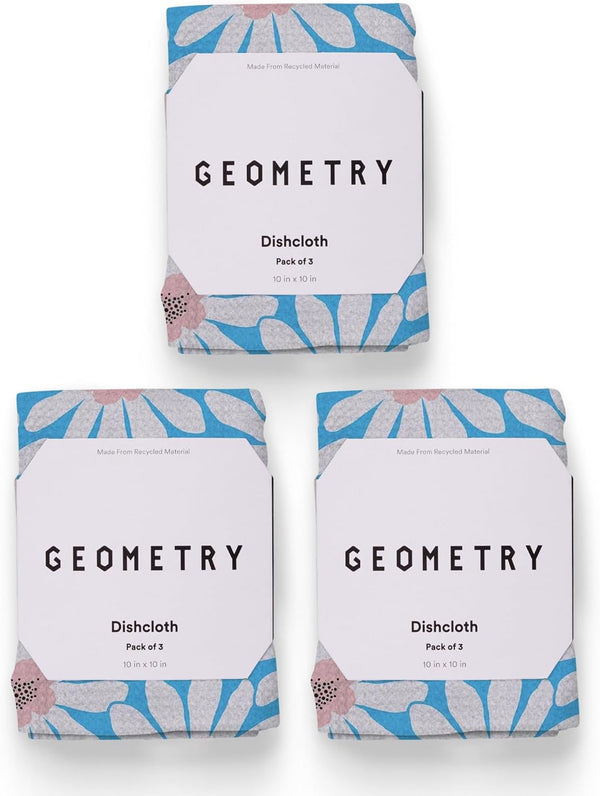 GEOMETRY Kitchen Dish Cloths - Spring & Summer Collection - Premium Dishcloths