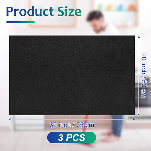 3 Pcs Extra Large Microfiber Cleaning Cloth 30" x 20" Washable Reusable Microfiber Towel Streak Free Lint Free Cloth for Cleaning Home Glass Office Window Bathrooms (Black)