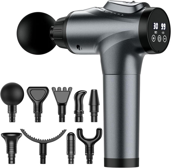 Muscle Massage Gun for Athletes - Handheld Electric Deep Tissue Back Massager with 30 Speed Levels