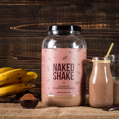 Naked Shake - Chocolate Plant Based Protein Powder with MCT Oil, Gluten-Free, 30 Servings