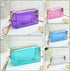 Meetory 5 Pack Waterproof Cosmetic Bag, Portable Translucent Zippered Travel Toiletry Pouch for Organizing
