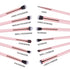 MSQ Eye Makeup Brushes Set with Soft Synthetic Hairs & Real Wood Handle for Eyeshadow, 12pcs (Pink)