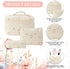 3Pcs Floral Quilted Makeup Bag Set, Aesthetic Large Capacity Travel Bags