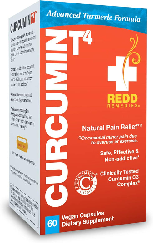 Redd Remedies Curcumin T4, Turmeric Support for Joint Health, 60 Capsules