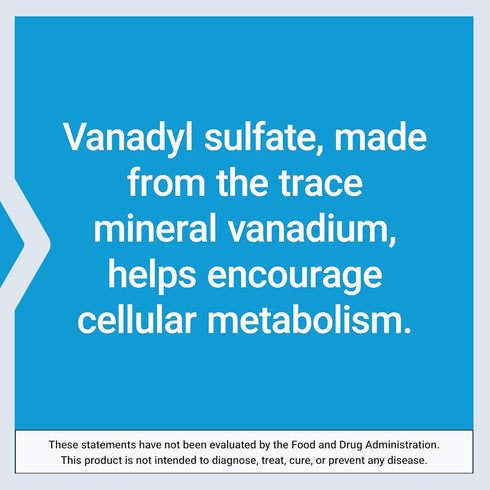 Life Extension Vanadyl Sulfate | 100 Tablets | Gluten-Free, Non-GMO, Vegetarian | Healthy Glycemic Balance, Metabolism,
