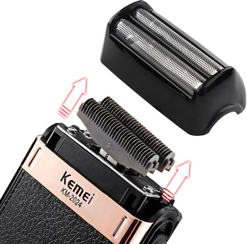 KEMEI Men's Electric Razor Waterproof Reciprocating Razor Cordless Precision Beard Trimmer Twin Blade USB Rechargeable Grooming Razors,Shaving & Hair Removal Products