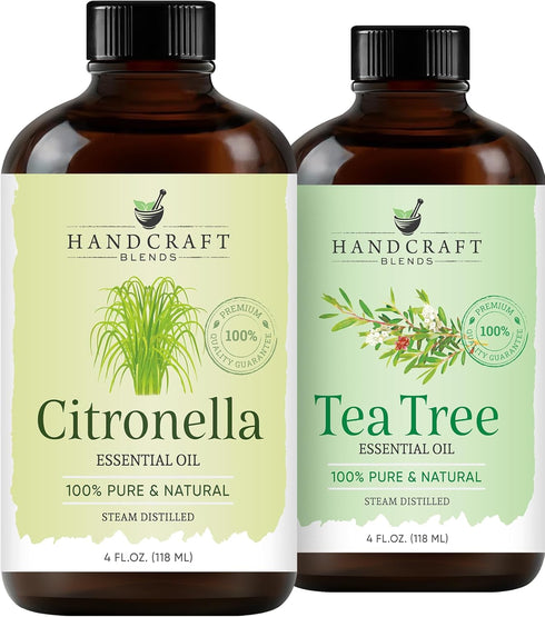 Handcraft Blends Outdoor Purification Set: Tea Tree and Citronella Essential Oils (2