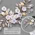 Latious Silver Flower Bride Wedding Hair Vine - Crystal Rhinestone Hair Jewelry for Women