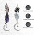 BOHO GARDEN Hanging Car Charm | 2-Pack Rose Quartz & Amethyst + Black Tourmaline & Blue Calcite