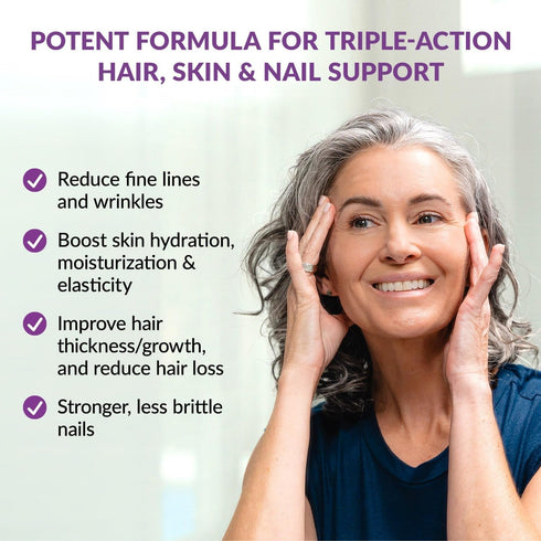 BioTrust Timeless Beauty Ceramide Booster, Hair & Skin Supplement with Vitamin C, E, Biotin & Zinc - 30 Capsules