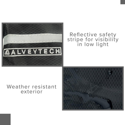 AlveyTech Universal Cane Holder - Bag fits Drive, Pride, Jazzy, Golden, Mobility Scooter, E-Bikes, Rollators Medical