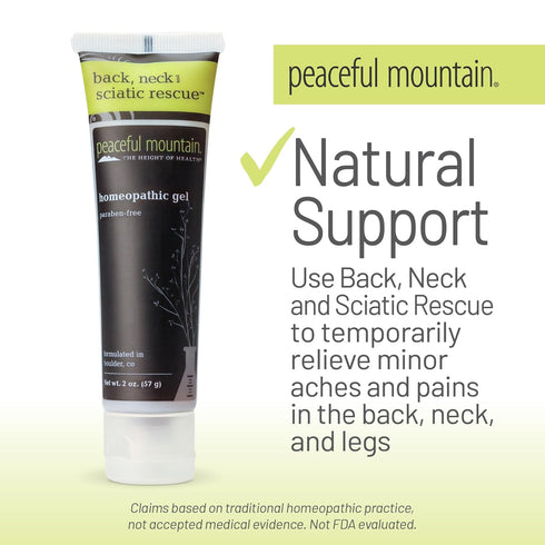 Peaceful Mountain Back, Neck and Sciatic Rescue, 2oz for Discomfort Relief