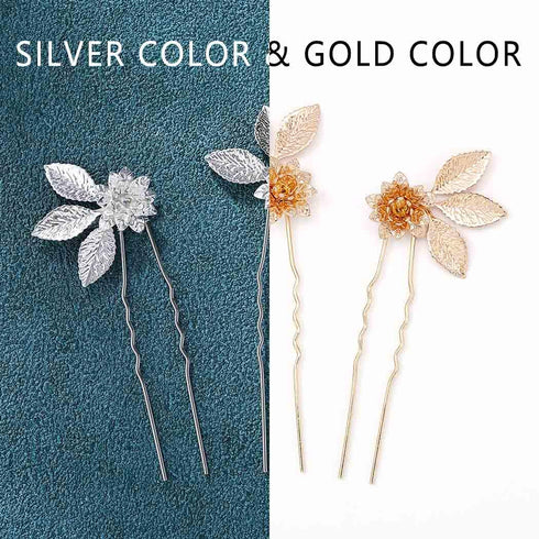 Unicra Wedding Hair Pins Flower Hair Set, Decorative Bridal Accessories for Women Pack of 3