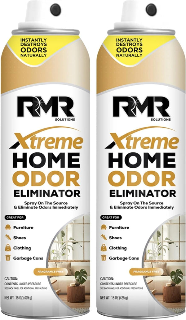 RMR Xtreme Home Odor Eliminator Spray - Neutralize Furniture, Clothing, Shoes, Garbage Cans, 15 Ounces, 2-Pack