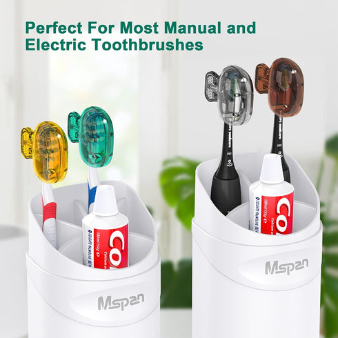 Mspan Toothbrush Protector Travel Cover, Cute Clip Case Bulk Guard for Kids Adults Oral Care Accessories