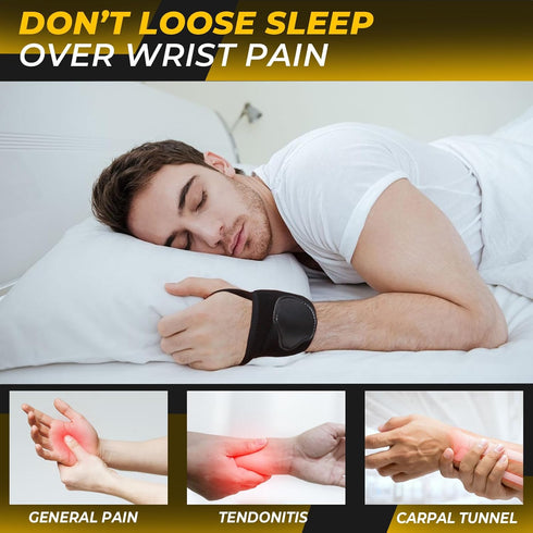 NeoTech Care Wrist Band - Adjustable Compression Strap - Elastic & Breathable Fabric - Support Wrap for Men, Women,
