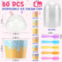 Jingmore 60 Set 4oz Ice Cream Paper Cups with Lids and Spoons, Disposable Sundae Bowls, Dessert Cups for Birthday Party
