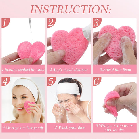 Sieral 120 Pcs Compressed Facial Sponges with Container, Disposable Sponge Pads for Face Cleansing and Makeup Removal