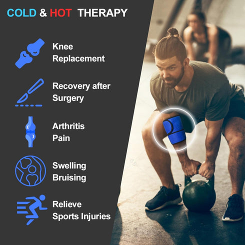 Knee Ice Pack for Injury - Reusable Hot Cold Gel Pack for Swelling and Pain Relief