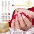 RARJSM Painting Drawing Liner Pen Gel Nail Polish Set, Silver Gold Glitter Dark Green Red White Nail Art Kit