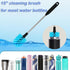 2-in-1 Stainless Steel Long Handled Water Bottle Brush, Multi-Purpose Scrubbing Brush with Replaceable Heads