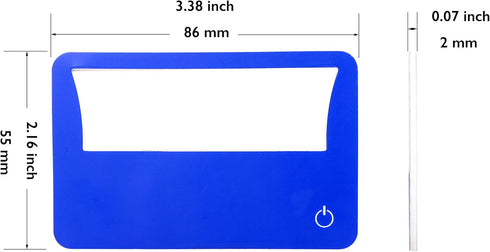 Portable Card Sized Magnifiers Built-in LED Can Stick on Smart Phone Father's Mother's Gifts - 2 Packs by Omeet