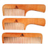 3 PCS Peach Wooden Comb Set - Wide & Narrow Tooth Combs for Women and Men (S023)