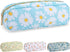Nylon Small Floral Makeup Bag, Waterproof Slim Pouch for Women, Cute Zipper Pouch for Travel Toiletry and Coin