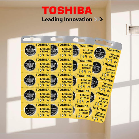 Toshiba CR2032 3V Lithium Coin Cell Battery (15 Batteries)