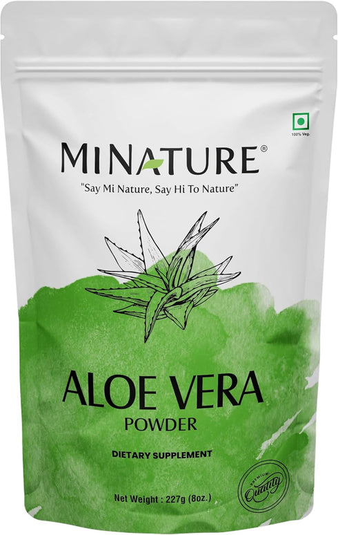 Mi Nature 100% Pure Aloe Vera Powder (Aloe Barbadenis) 227g (8 oz)