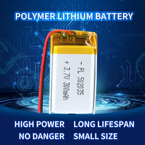 YTKavq 3.7V 300mAh 502035 2P 2.0mm Battery Lithium Polymer Ion Rechargeable Li-ion Li-Po Battery with PH Pitch