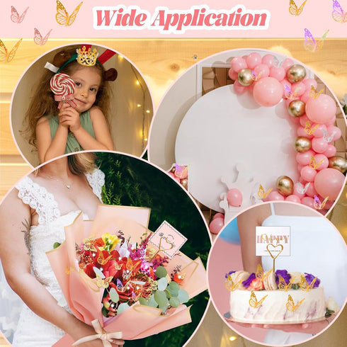 NLXCXUCY 512Pcs 120 3D Flower Wrapping Paper Kit with Sheets Waterproof Floral Wrapping Paper Butterfly Decor