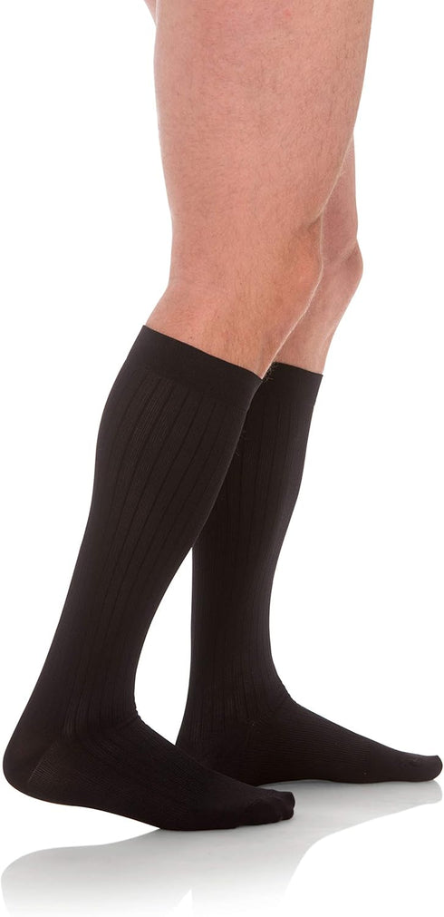 Jomi Compression Men Collection, 15-20mmHg Compression Socks Microfiber 102, Medium, Black