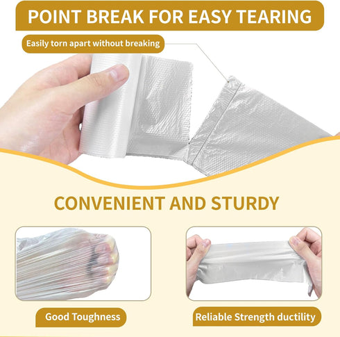 MCSDFN 0.5 300 Counts/10 Gallon Mini Trash Bags Rolls, Small Car Garbage Bags Mini Garbage Bags for Cars Home Office