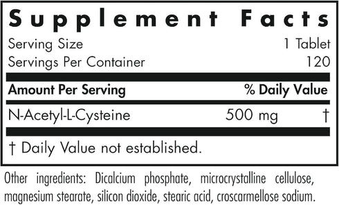Allergy Research Group NAC Supplement - N-Acetyl-L-Cysteine, 120 Count, Supports Immune Function, Healthy Mucus