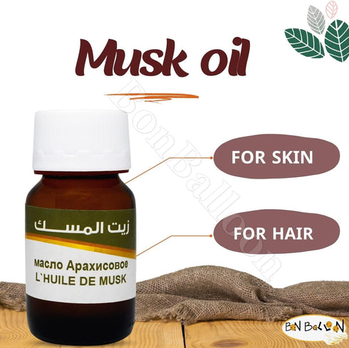 1 oz Pure & Natural Musk Oil, Cold Pressed El Hawag, Concentrated Crude, No Additives, Non-GMO, Kosher, Halal