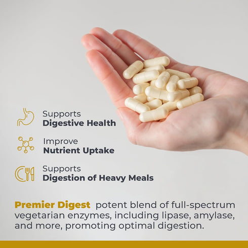 Premier Research Labs Active Digestive Enzymes with Probiotic & Prebiotics, 60 Capsules