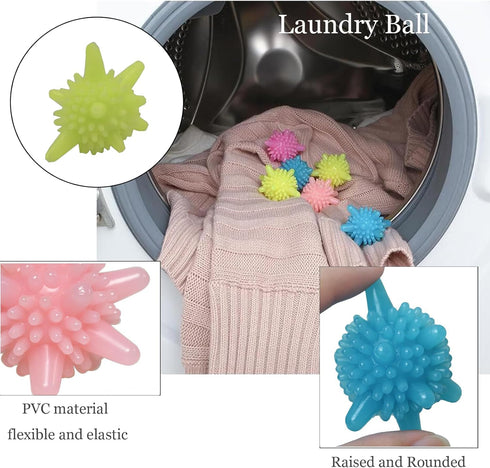 20 Pack Washer Balls Laundry Balls, Reusable Cleaning Balls for Washing Machine, Anti-Winding Adsorption Scrubbing Balls