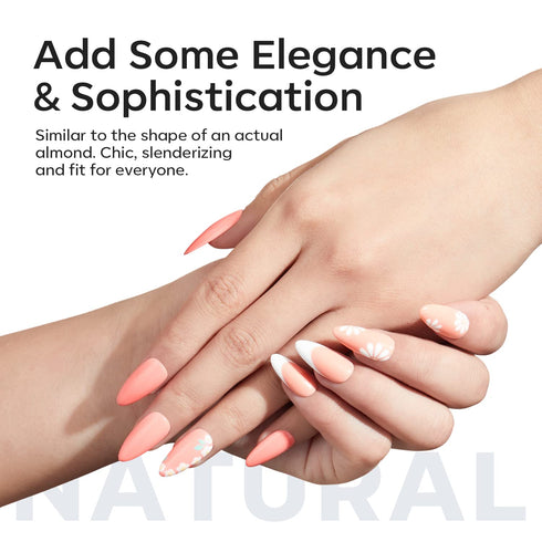 Modelones Medium Almond Nail Tips, 500Pcs Clear False Acrylic Press on Nails, 10 Sizes for Nail Extension DIY