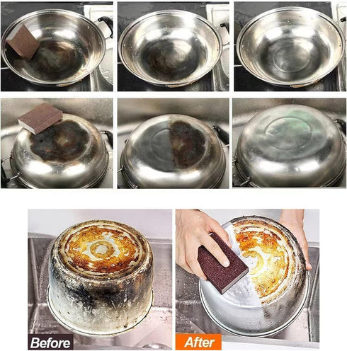 5 Pack Nano Carborundum Sponge, Kitchen Magic Scrub Brush Eraser for Removing Rust from Pots and Pans