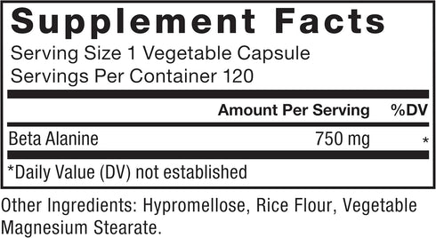 FORCE FACTOR Beta Alanine Capsules | Endurance Supplement to Boost Performance & Reduce Fatigue