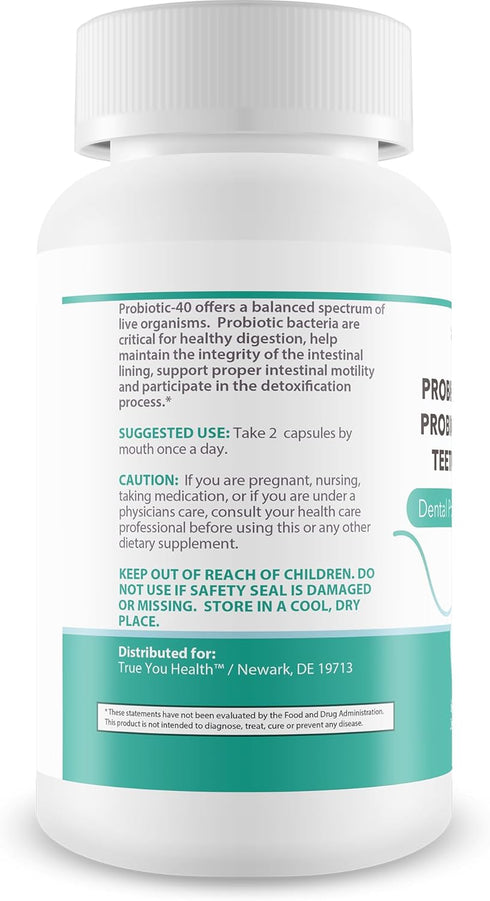 Probiotics Bright Teeth Capsules, Best Dental Probiotics for Whitening Teeth Support, Mousse Alternative
