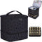 PU Leather Nail Polish Organizer and Nail Lamp Case, Holds 30+ Bottles (15ml - 0.5 fl.oz) with Manicure Tools
