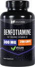 Benfotiamine 300mg | 200 Capsules Fat Soluble Thiamine Vitamin B1 for Overall Health | Non-GMO & Gluten Free