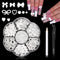 RODAKY Bow Nail Charms, White Heart Charms for 3D Bowknot Nail Art, Cute Kawaii Nail Decoration Accessories