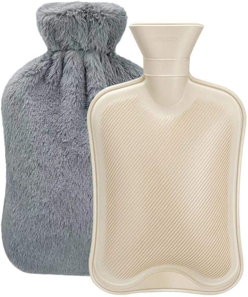 Fythao Hot Water Bottle Rubber with Soft Cover (2 Liter) for Cramps, Neck, Shoulders Pain Relief